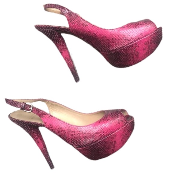 Stuart Weitzman Shoes - STUART WEITZMAN Veyvey Snakeskin Platform Heels